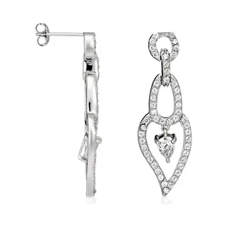 Orphelia Oorbel Bladvorm Zirconium Sterling Zilver 925