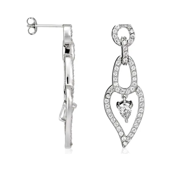 Orphelia Oorbel Bladvorm Zirconium Sterling Zilver 925 thumbnail