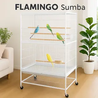 Flamingo Sumba - Volière Aluminium - 79x52x134 Cm - Wit