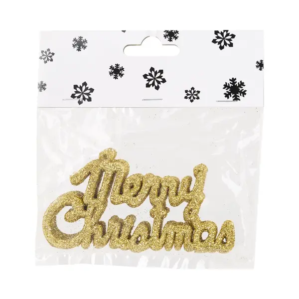 Cosy @ Home 6x Stuks Merry Christmas Kersthangers Goud Van Kunststof 10 Cm Kerstornamenten - Kerstboomversiering - Kerstornamenten thumbnail