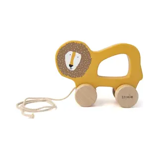 Trixie Houten Trekspeeltje - Mr. Lion - Voor De Eerste Stapjes - Babyspeelgoed - Voor Jongens & Meisjes - Leeuw