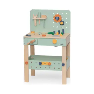 Trixie Houten Werkbank - Educatief - Houten Speelgoed - Motoriek- Pretend Play - Voor Peuters & Kleuters