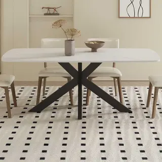 Rousseau Tafel 'Apollo' 180 Cm Deens Ovaal Steen Wit