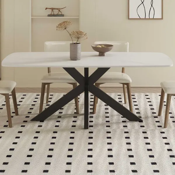 Rousseau Tafel 'Apollo' 180 Cm Deens Ovaal Steen Wit thumbnail