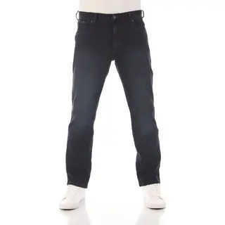Wrangler Herren Jeans Regular Fit Texas Stretch Hose Blau Authentic Straight Jeanshose Denim Hose Baumwolle Blue W33, Farbe, Smoke Blue, Größe,