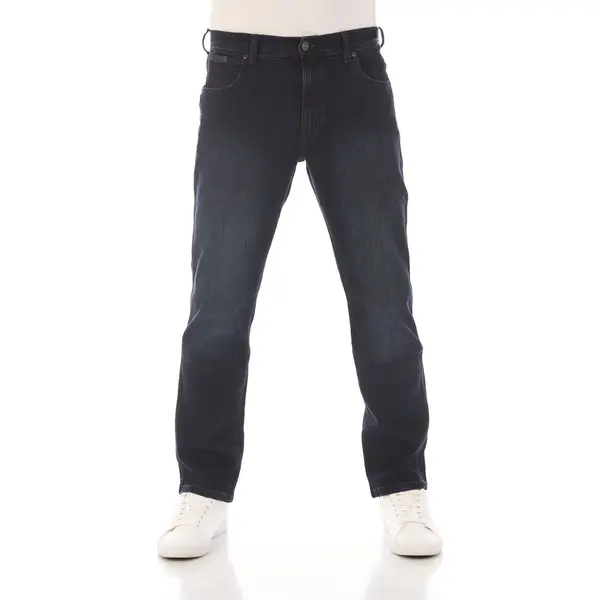 Wrangler Herren Jeans Regular Fit Texas Stretch Hose Blau Authentic Straight Jeanshose Denim Hose Baumwolle Blue W33, Farbe, Smoke Blue, Größe, thumbnail