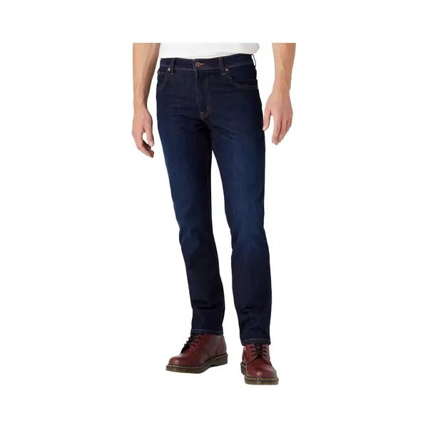Wrangler Heren Jeans Broeken Texas Slim Slim Fit Blauw 40W / 34L Volwassenen thumbnail