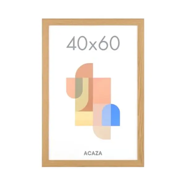 Acaza Bilderrahmen 40x60 Cm Warme Eiche, Mdf Holz Mit Bruchsicherem Acrylglas, Für Photos, Poster Und Puzzles, Wandmontage, Hoch- Und Querformat thumbnail