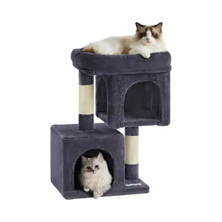 Acaza Krabpaal - Krabpaal Voor Katten - Donkergrijs - 65 Cm Hoog - Kattenkrabpaal - Kattenhuis - Krabpalen