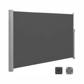 Acaza Windscherm - Tuinscherm - 300 X 160 Cm (L X H) - Grijs - Windscherm Uittrekbaar - Tuinafscheiding - Tuinscherm Uittrekbaar - Tuinschermen -