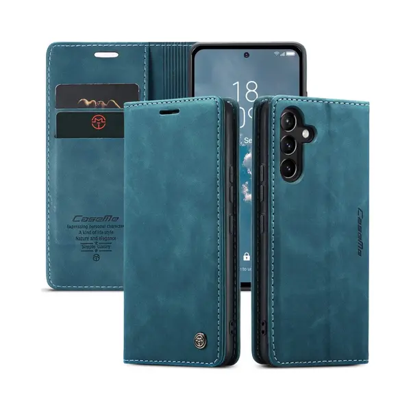 CaseMe Hoesje - Geschikt Voor Samsung Galaxy A54 Hoesje - CaseMe 013 Book Case - Blauw thumbnail