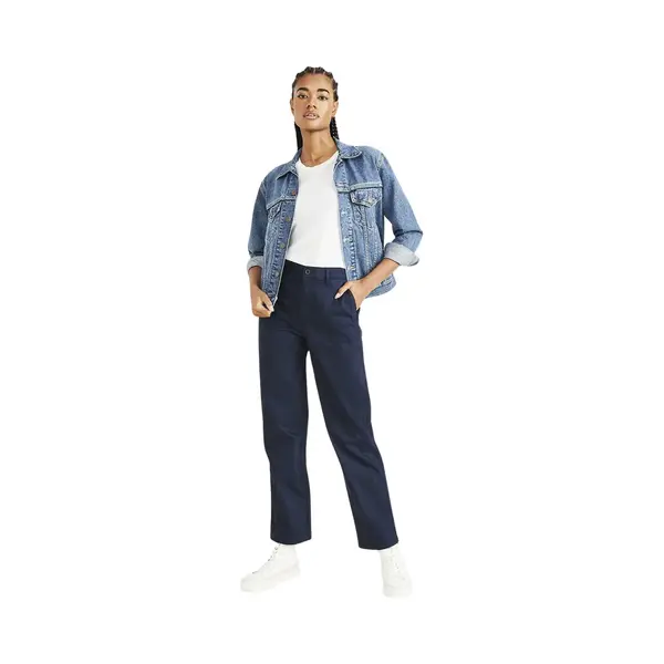 Dockers Damen High Waist Chino Straight Hose, Navy Blazer, 28 Eu thumbnail