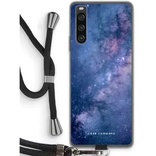 Case Company® - Hoesje Met Koord Geschikt Voor Sony Xperia 10 Iv Hoesje Met Koord - Nebula - Telefoonhoesje Met Zwart Koord - Bescherming Aan Alle