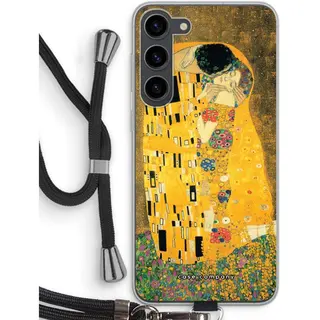 Case Company® - Hoesje Met Koord Geschikt Voor Samsung Galaxy S23 Plus Hoesje Met Koord - Der Kuss - Telefoonhoesje Met Zwart Koord - Bescherming Aan
