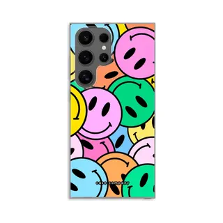 Case Company® - Hoesje Geschikt Voor Samsung Galaxy S24 Ultra Hoesje - Smiley N°1 - Soft Cover Telefoonhoesje - Bescherming Aan Alle Kanten En