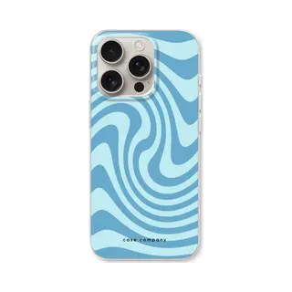 Case Company® - Hoesje Geschikt Voor IPhone 16 Pro Hoesje - Swirl Blauw - Soft Cover Telefoonhoesje - Bescherming Aan Alle Kanten En Schermrand