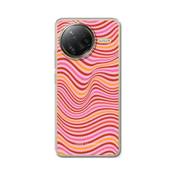 Case Company® - Hoesje Geschikt Voor Xiaomi Poco F7 Ultra Hoesje - Pink Wave - Soft Cover Telefoonhoesje - Bescherming Aan Alle Kanten En Schermrand thumbnail