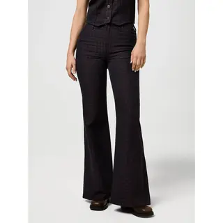 Wrangler 70s Flare Fit Broek Zwart 28 / 32 Vrouw