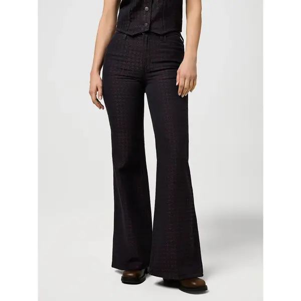 Wrangler 70s Flare Fit Broek Zwart 29 / 32 Vrouw thumbnail