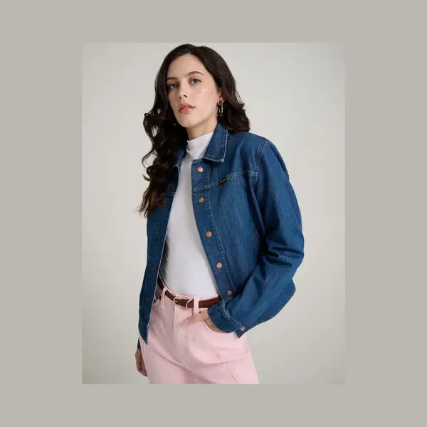 Wrangler Spijkerjas - Stranger Things Nancy Jacket Classic Blue - Xs Tot M - Voor Vrouwen - Blauw thumbnail