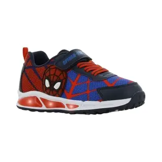 Leomil Spiderman Lichtgevende Jongenssneakers, Kinderschoenen, Ideaal Voor School En Vrije Tijd, Blauw Rood 315, 26 Eu