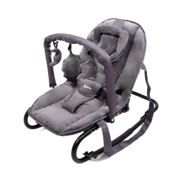 Baninni Babywippe Malena, Velours, Grau thumbnail