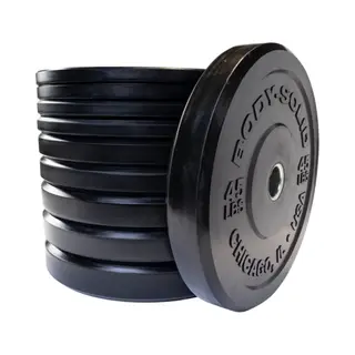 Body-Solid - Chicago Extreme Zwarte Olympische Bumper Plates Obpxk - 25 Kg - Gewicht Schijf - Sport Gewichten - Fitness - Per Stuk