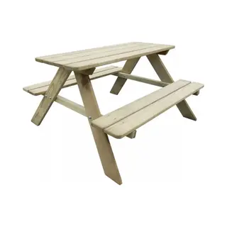 MaxxGarden Picknicktafel Kinderen - Tuinbank - Tuinbank Hout - Geschikt Voor Buiten - 90x79x50cm
