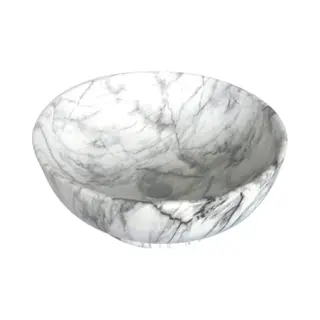 Aloni Zebra Opbouw Waskom - 41x18cm - Keramiek - Zwart/Wit