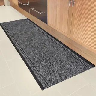 Jyg Tapijtloper Club Grijs 66 X 200 Cm ( =2m )- Keukenloper - Anti Slip - Snijdbaar