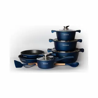 Royalty Line® BS1010 Pannenset Inductie - 13 Delige Pannensets Met Antiaanbaklaag - Pfas Vrij - Kookpotten, Koekenpannen & Steelpan - Pannen Geschikt