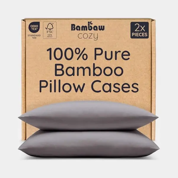 Bambaw 50x75 Bamboo Pillow Cases, 2 Pack, Breathable & Temperature Balancing Pillowcases, 100% Bamboo Pillowcase Dustmite Proof, Envelope Closure, thumbnail