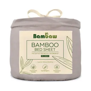 Bambaw Bambus Spannbetttuch 90x200 Kühlend, 35 Cm Steghöhe, Nachhaltige Spannbetttücher, Sommer Bettwäsche, Für Allergiker Bettwäsche,