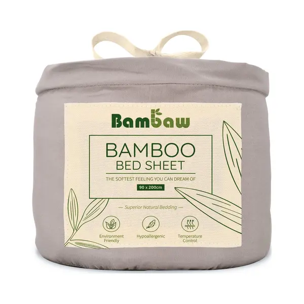Bambaw Bambus Spannbetttuch 90x200 Kühlend, 35 Cm Steghöhe, Nachhaltige Spannbetttücher, Sommer Bettwäsche, Für Allergiker Bettwäsche, thumbnail