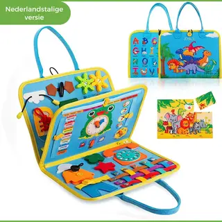 Joyage Montessori Activiteitenboek - Busy Board Montessori Speelgoed Boek - Sensorisch Speelgoed 3 Jaar Educatief Speelgoed Voor In De Auto Onderweg -