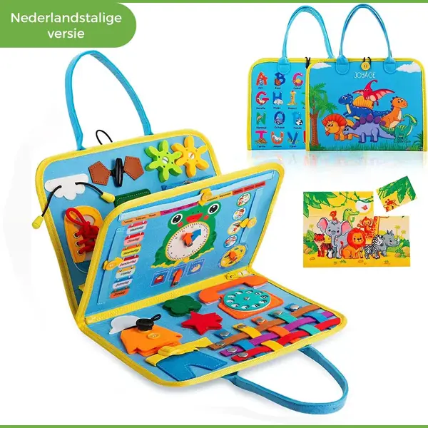 Joyage Montessori Activiteitenboek - Busy Board Montessori Speelgoed Boek - Sensorisch Speelgoed 3 Jaar Educatief Speelgoed Voor In De Auto Onderweg - thumbnail