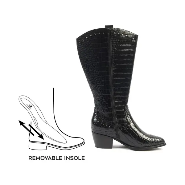 Gabylou Breite Wadenstiefel 3XL - Modell Thelma, Black25, 40 thumbnail