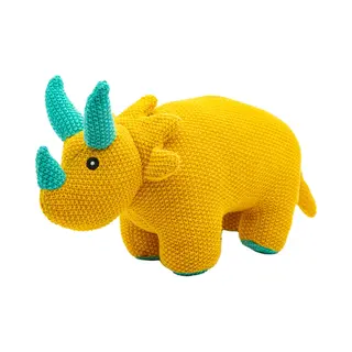 Cute Since 1999 - Dinosauruspark - Dinosaurus Speelgoed - Gele Triceratops - Katoen Knuffel - 29cm