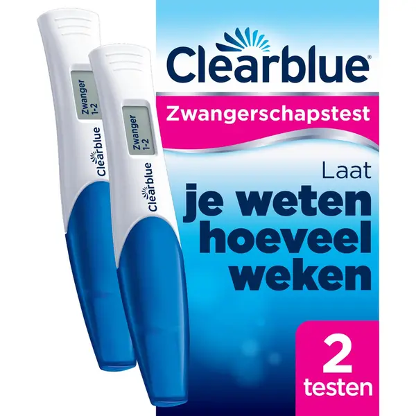 Clearblue Zwangerschapstest Digitaal Met Wekenindicator - 2 Zelftesten thumbnail