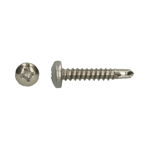 Fixmasters Zelfborende Plaatschroeven - Phillips 2 Cilinderkop - 4, 2 X 16mm - Voldraad - Rvs (200 Stuks) thumbnail