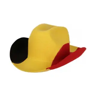 Faram Party Cowboyhoed Belgie Zwart Geel Rood - Landen Vlag Feestartikelen - Fans/supporters Artikelen