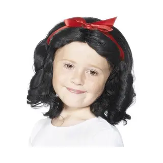Faram Party Sprookjes Prinsessen Verkleedpruik Voor Meisjes - Carnaval - Zwart Haar