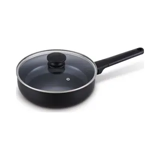 Brabantia Vanta Hapjespan Met Deksel -Ø 24cm - 100% Pfas Vrij -Sauteerpan - Keramische Antiaanbaklaag Titanium Versterkt - Geschikt Voor Inductie -