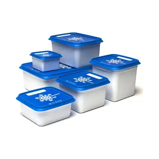 Amuse Alaska Diepvriesdozen Set - Diepvries Vershoudbakjes - 21-delig - Stapelbare Bewaardozen - Beschrijfbaar Deksel - Bpa-vrij