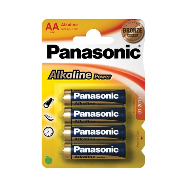 Goobay LR6 4-Bl Panasonic Alkaline Power Wegwerpbatterij Aa thumbnail