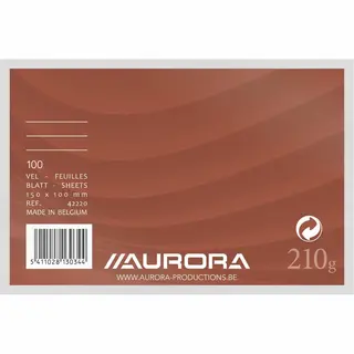 Systeemkaart Aurora 150x100mm Lijn Met Rode Koplijn 210gr Wit 100 Vel