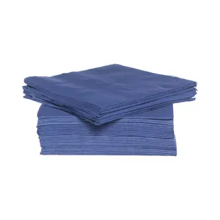 Cosy&Trendy Cosy & Trendy Servetten - Donkerblauw - 40x - 38 X 38 Cm - Tafeldecoratie - Papier - Luxe Kwaliteit