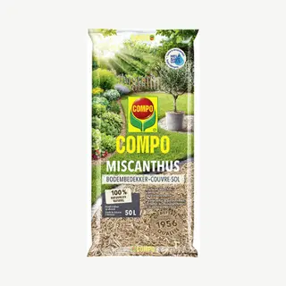 Compo Miscanthus - 100% Natuurlijke Bodembedekker - Voor Sierperken En Groentebedden - Voorkomt Onkruidgroei En Vruchtrot - Zak 50 L