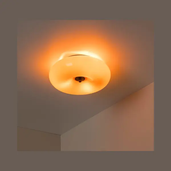 Lucide Sentino - Plafonnière - Ø 30 Cm - 3xG9 - Dimbaar - Oranje thumbnail