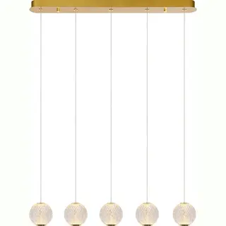 Lucide Cintra - Hanglamp - Led Dimbaar 5x4, 7W 2700K - Hoogte Verstelbaar